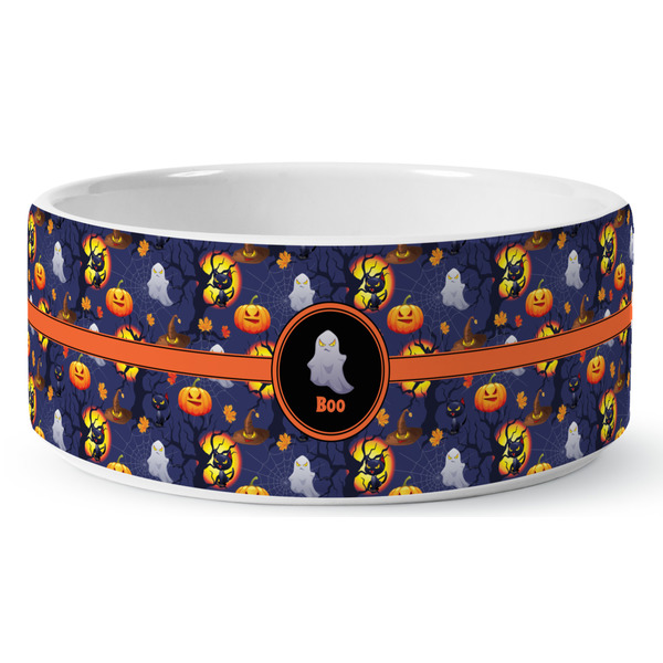 Halloween Night Ceramic Dog Bowl - Medium - Front