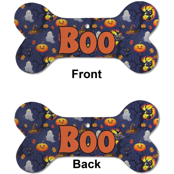 Halloween Night Ceramic Flat Ornament - Bone Front & Back (APPROVAL)