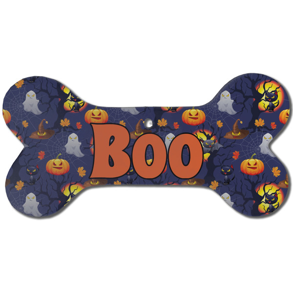 Halloween Night Ceramic Flat Ornament - Bone Front