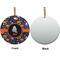 Halloween Night Ceramic Flat Ornament - Circle Front & Back (APPROVAL)