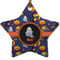 Halloween Night Ceramic Flat Ornament - Star (Front)