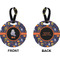 Halloween Night Circle Luggage Tag (Front + Back)