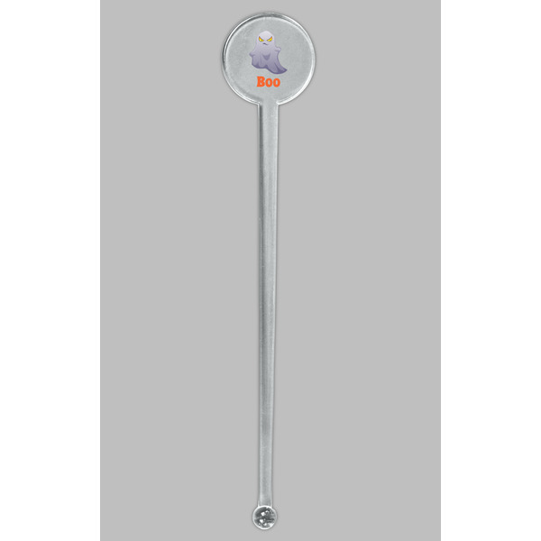 Halloween Night Clear Plastic 7" Stir Stick - Round - Single Stick