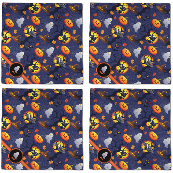 Halloween Night Cloth Napkins - Personalized Dinner (APPROVAL) Set of 4