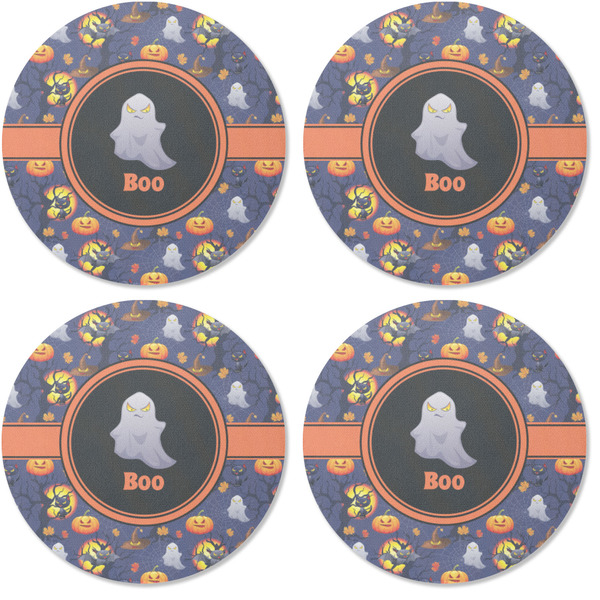 Halloween Night Coaster Round Rubber Back - Apvl