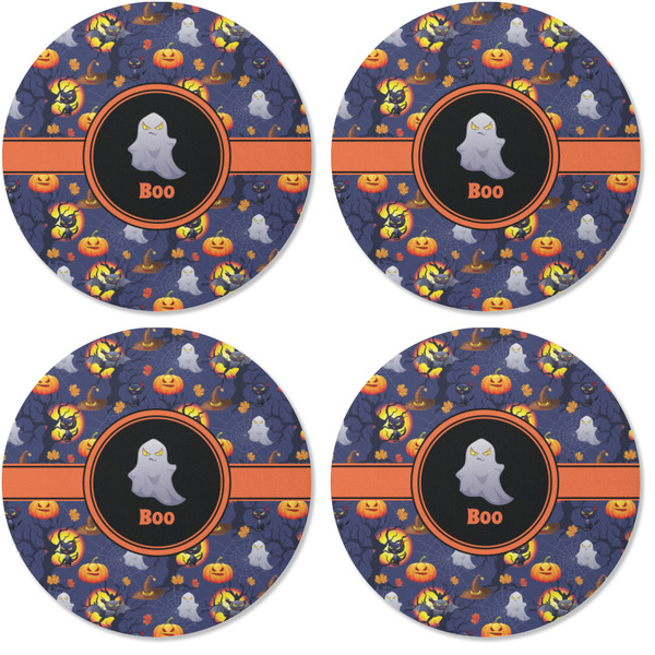 Halloween Night Coaster Round Rubber Back - Apvl