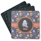 Halloween Night Square Rubber Backed Coasters - Set of 4 (Personalized)