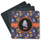 Halloween Night Square Rubber Backed Coasters - Set of 4 (Personalized)