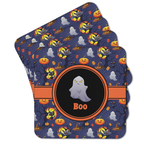 Custom Halloween Night Cork Coaster - Set of 4 w/ Name or Text