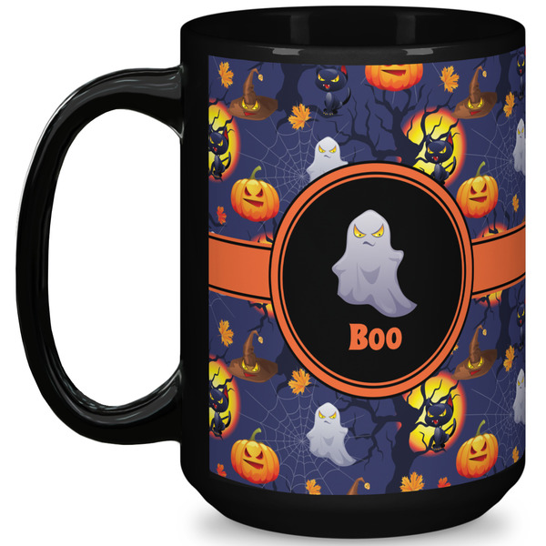 Custom Halloween Night 15 Oz Coffee Mug - Black (Personalized)
