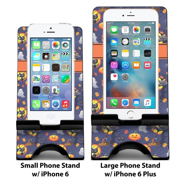 Halloween Night Compare Phone Stand Sizes - with iPhones