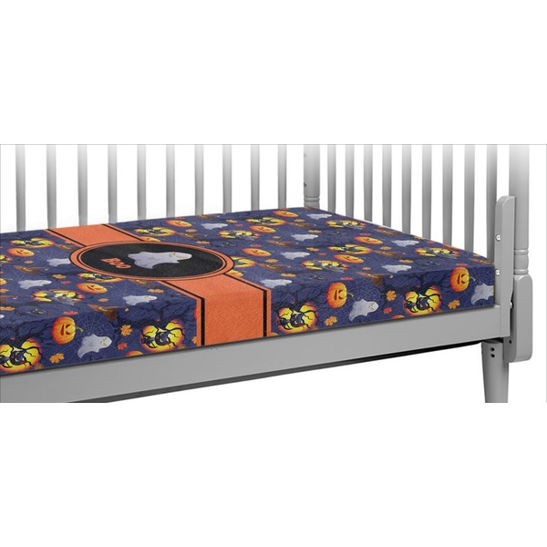 Custom Halloween Night Crib Fitted Sheet (Personalized)