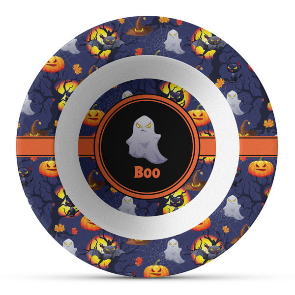 Custom Halloween Night Plastic Bowl - Microwave Safe - Composite Polymer (Personalized)
