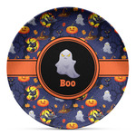 Halloween Night Microwave Safe Plastic Plate - Composite Polymer (Personalized)