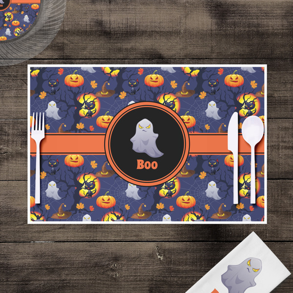 Halloween Night Disposable Paper Placemat - In Context