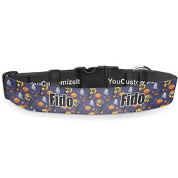 Halloween Night Deluxe Dog Collar - Double Extra Large (20.5" to 35") (Personalized)
