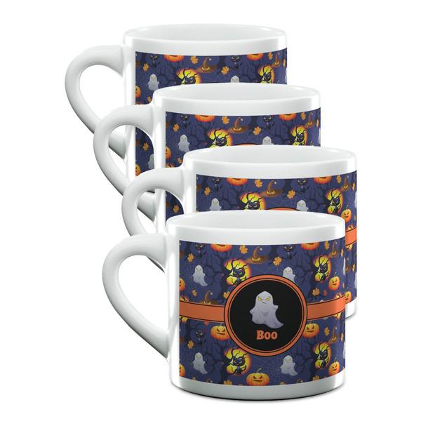 Custom Halloween Night Double Shot Espresso Cups - Set of 4 (Personalized)