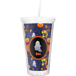 Halloween Night Double Wall Tumbler with Straw (Personalized)
