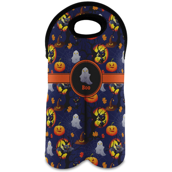 Custom Halloween Night Wine Tote Bag (2 Bottles) (Personalized)