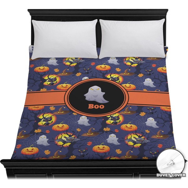 Custom Halloween Night Duvet Cover - Full / Queen (Personalized)