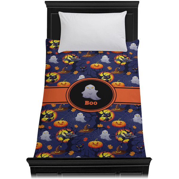 Halloween Night Duvet Cover - Twin - On Bed - No Prop