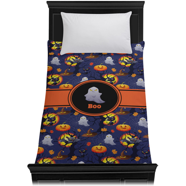 Halloween Night Duvet Cover - Twin XL - On Bed - No Prop