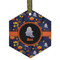 Halloween Night Frosted Glass Ornament - Hexagon