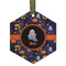 Halloween Night Flat Glass Ornament - Hexagon w/ Name or Text