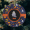 Halloween Night Frosted Glass Ornament - Round (Lifestyle)