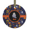 Halloween Night Frosted Glass Ornament - Round