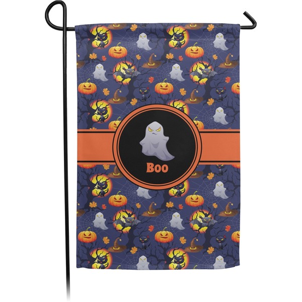 Custom Halloween Night Small Garden Flag - Double Sided w/ Name or Text