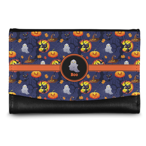 Custom Halloween Night Genuine Leather Women's Wallet - Small (Personalized)
