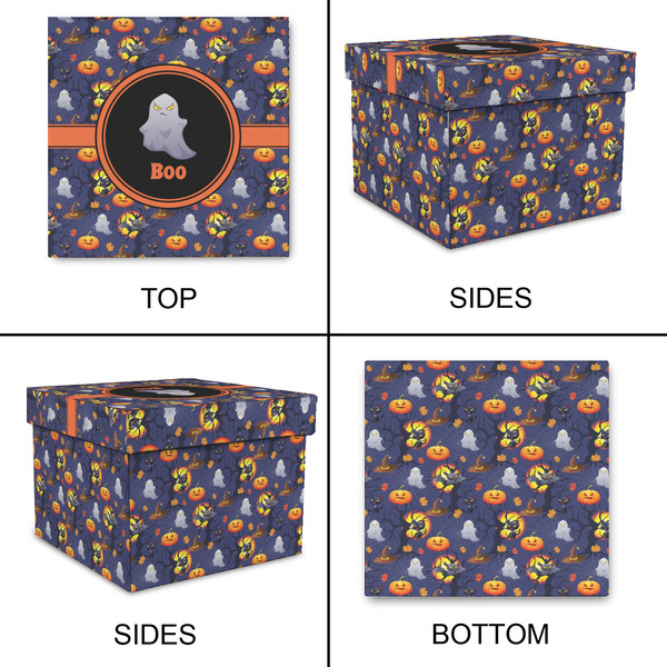 Halloween Night Gift Boxes with Lid - Canvas Wrapped - Large - Approval