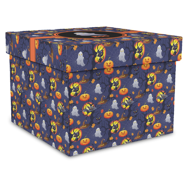 Custom Halloween Night Gift Box with Lid - Canvas Wrapped - X-Large (Personalized)