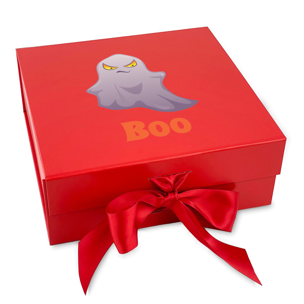 Custom Halloween Night Gift Box with Magnetic Lid - Red (Personalized)