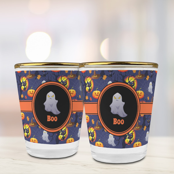 Halloween Night Glass Shot Glass - with gold rim - LIFESTYLE
