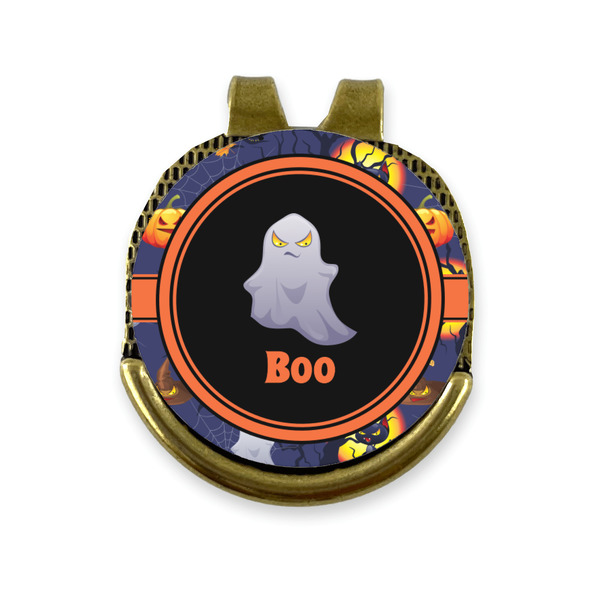 Custom Halloween Night Golf Ball Marker - Hat Clip - Gold