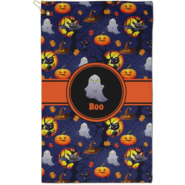 Custom Halloween Night Golf Towel - Poly-Cotton Blend - Small w/ Name or Text