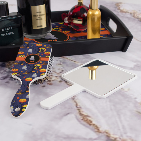 Halloween Night Hair Brush - With Hand Mirror