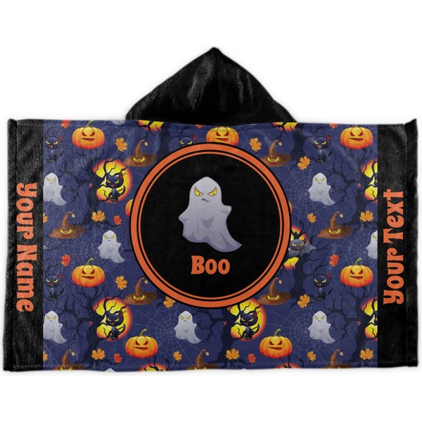 Custom Halloween Night Kids Hooded Towel (Personalized)