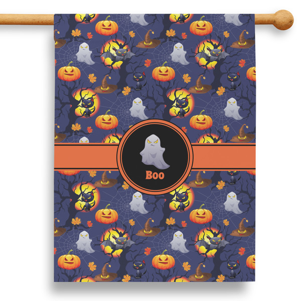 Custom Halloween Night 28" House Flag - Double Sided (Personalized)
