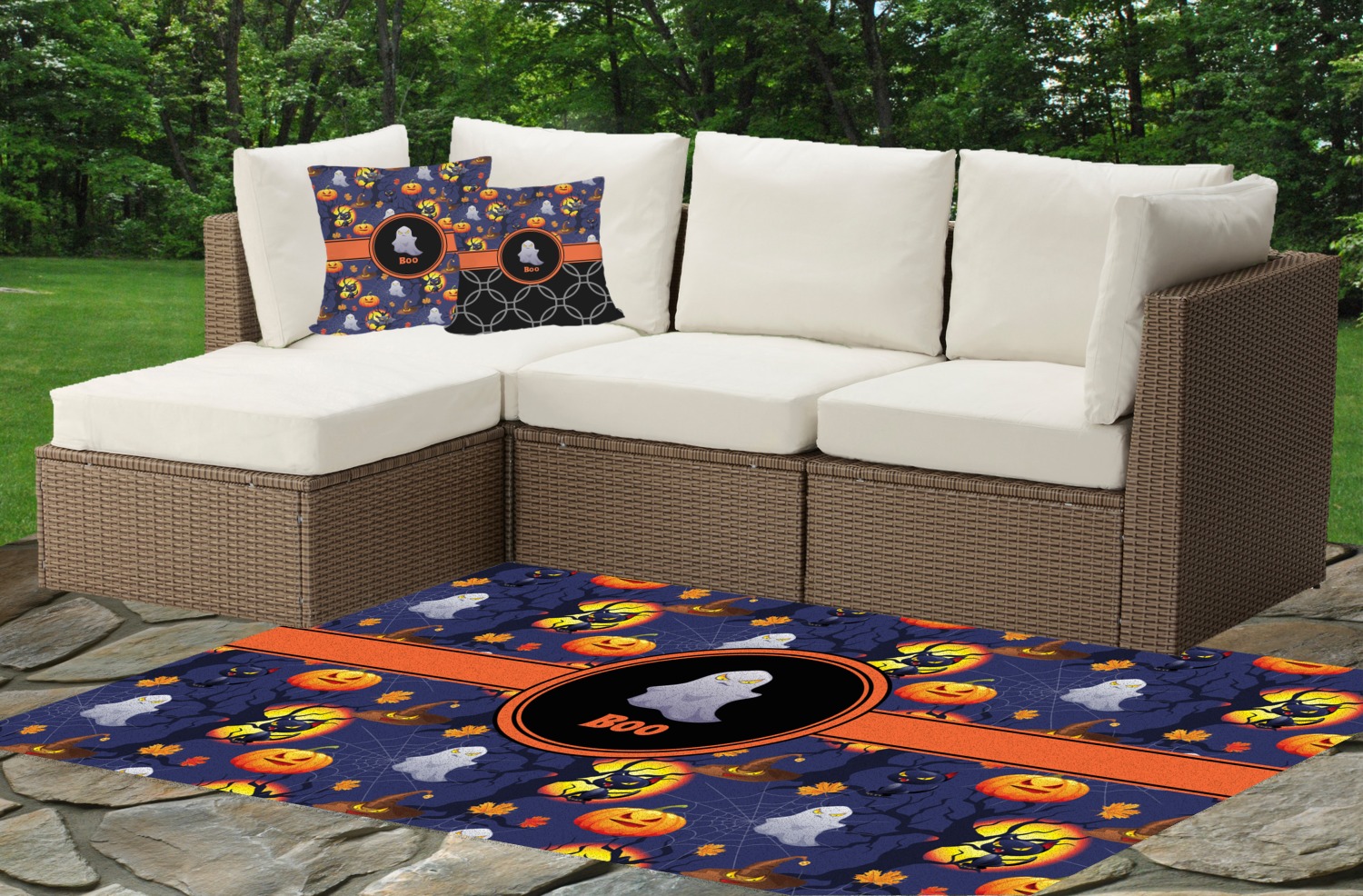 Custom Halloween Night Indoor / Outdoor Rug (Personalized) YouCustomizeIt