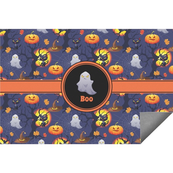 Custom Halloween Night Indoor / Outdoor Rug - 6'x8' w/ Name or Text