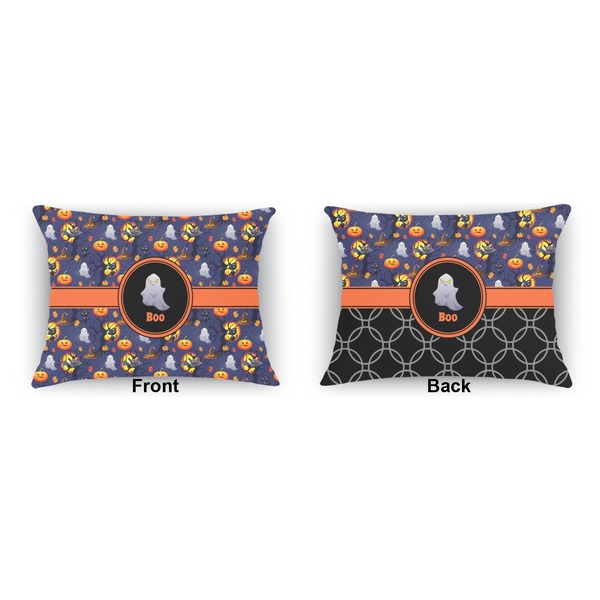 Halloween Night  Indoor Rectangular Burlap Pillow (Front and Back)