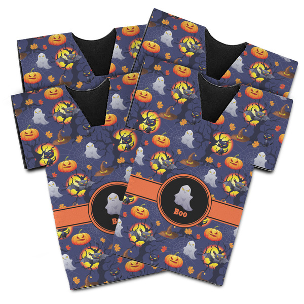 Custom Halloween Night Jersey Bottle Cooler - Set of 4 (Personalized)