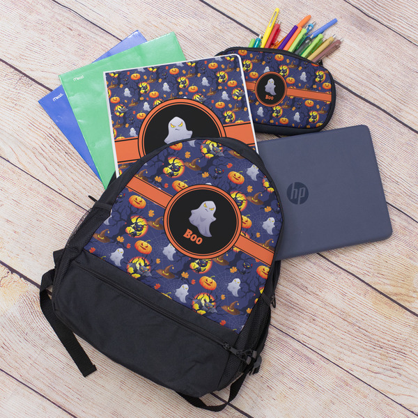 Halloween Night Large Backpack - Black - With Stuff