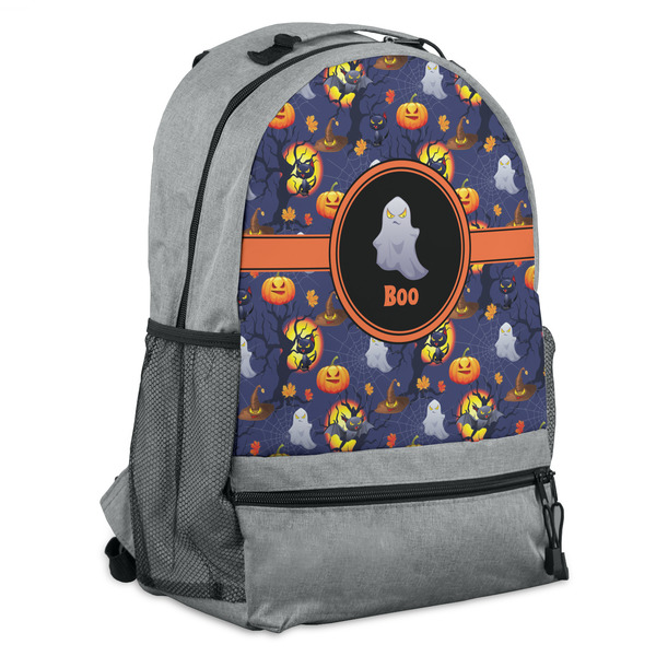 Custom Halloween Night Backpack - Grey (Personalized)