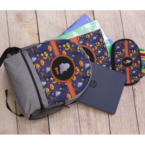 Halloween Night Large Backpack - Gray - With Stuff