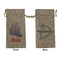 Halloween Night Large Burlap Gift Bags - Front & Back