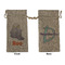 Halloween Night Large Burlap Gift Bag - Front & Back (Personalized)